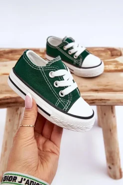 Chłopięce|Dziewczęce>Boto Dziecięce Trampki Klasyczne Zielone Filemon Zielony