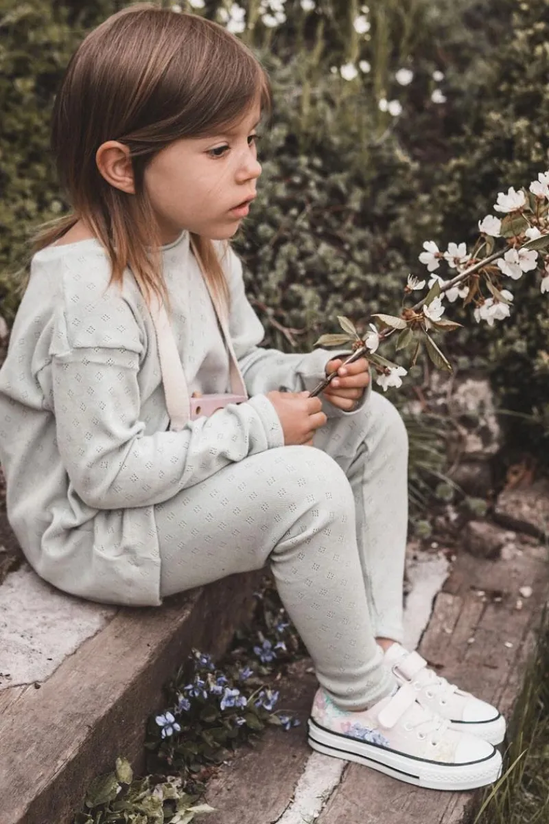 New Boto Dziecięce Trampki Materiałowe Print Różowe Buster