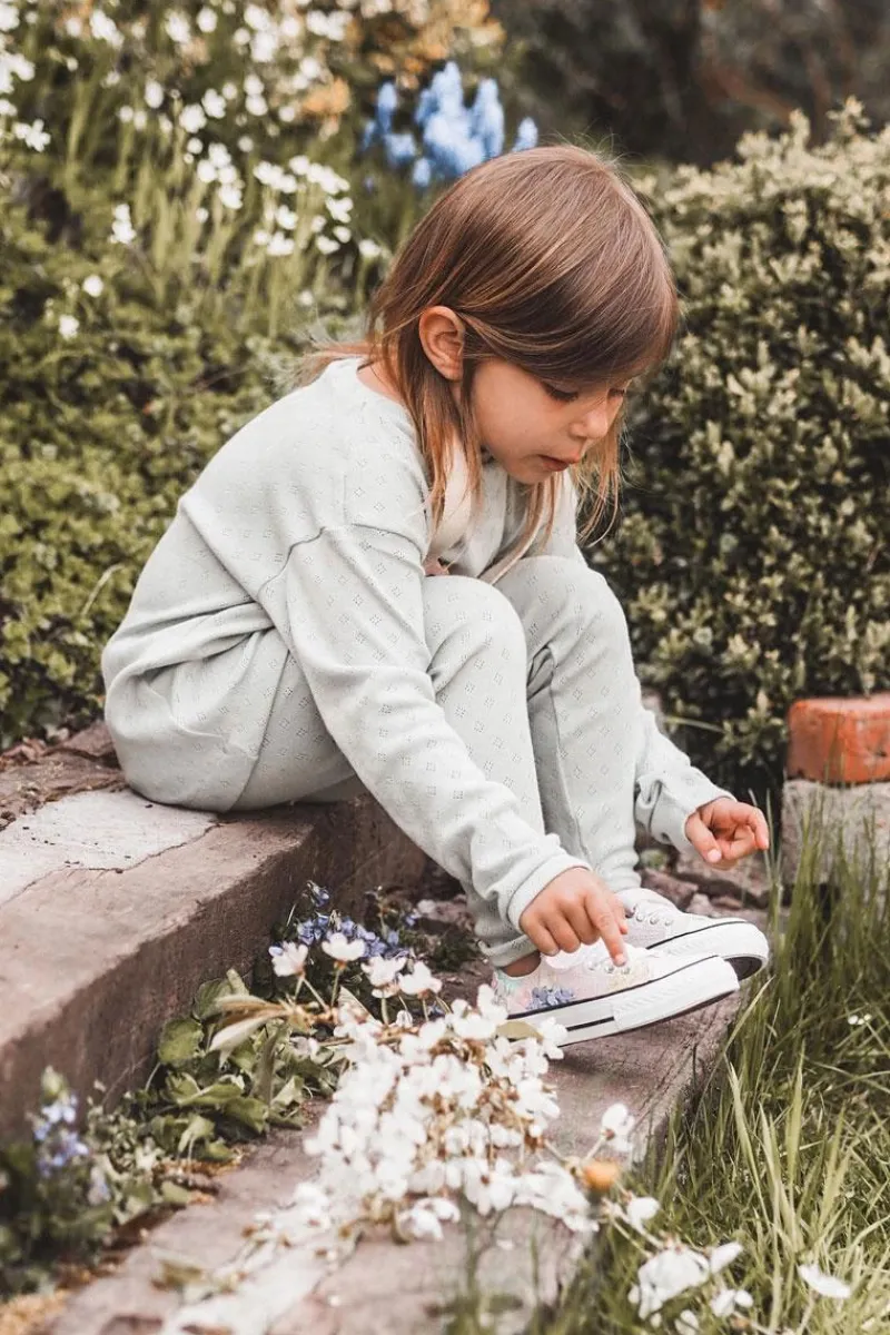 New Boto Dziecięce Trampki Materiałowe Print Różowe Buster