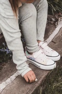 New Boto Dziecięce Trampki Materiałowe Print Różowe Buster