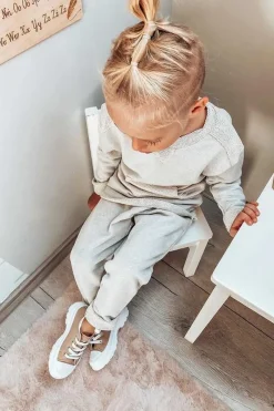 Best Boto Dziecięce Trampki Na Platformie Beżowe Travel Time