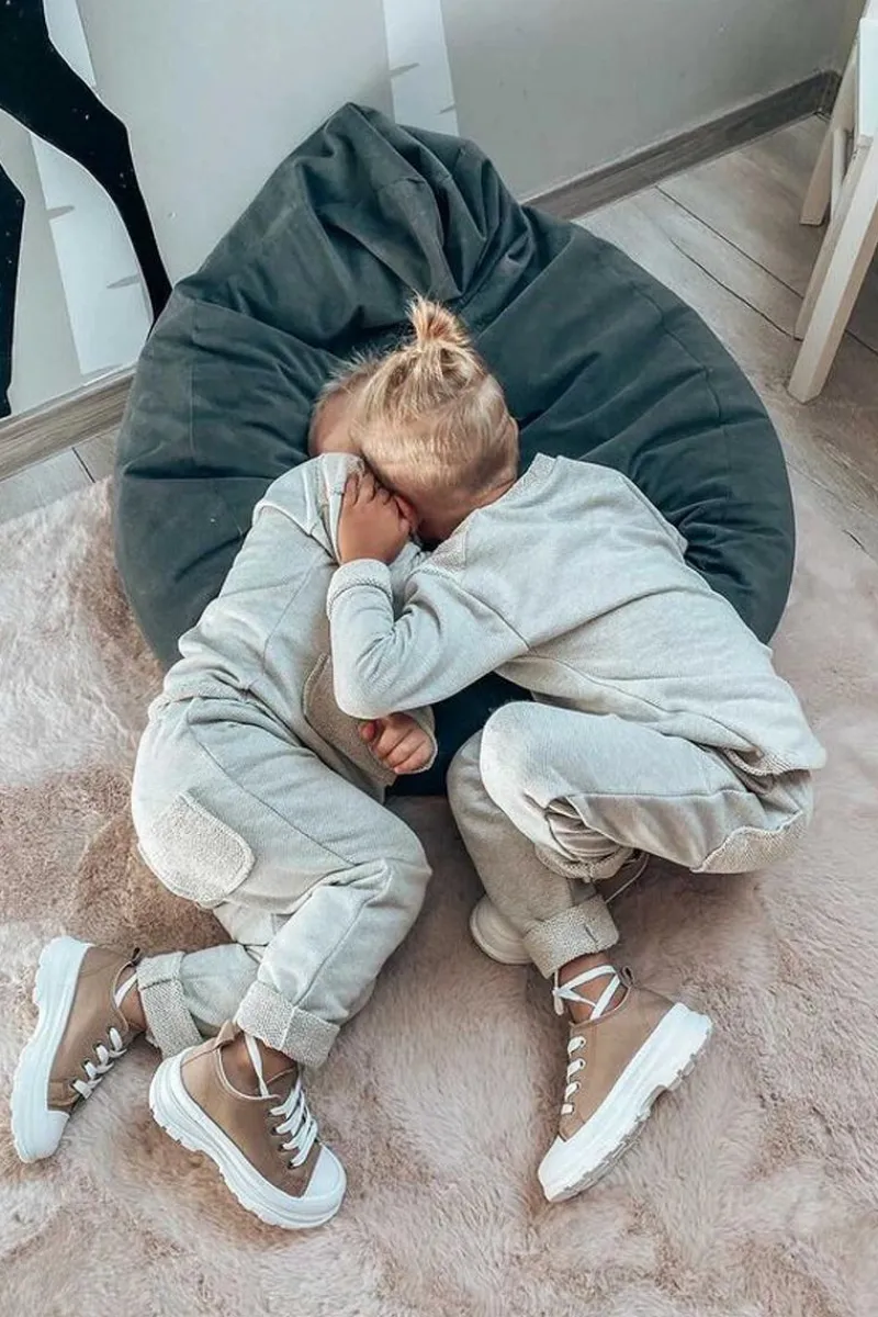 Best Boto Dziecięce Trampki Na Platformie Beżowe Travel Time