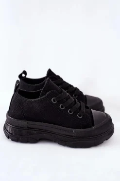 Discount Boto Dziecięce Trampki Na Platformie Czarne Travel Time