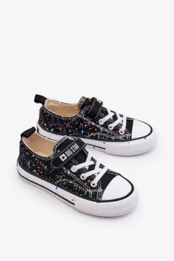 Clearance Big Star Shoes Dziecięce Trampki Na Rzep Big Star LL374063 Czarne