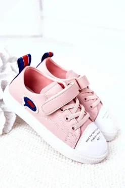 Chłopięce|Dziewczęce>Boto Dziecięce Trampki Na Rzep Różowe Cartoon