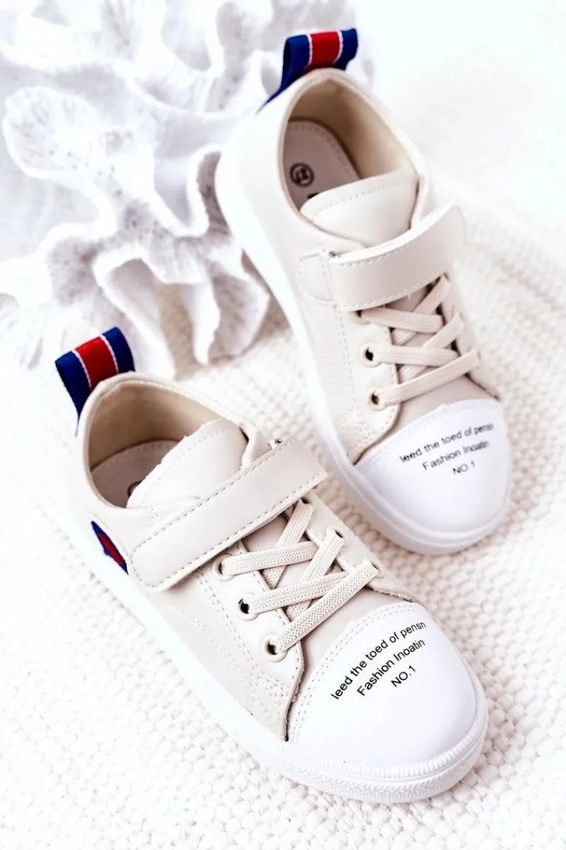 Discount Dziecięce Trampki Na Rzep Beżowe Cartoon Dzieci Chłopięce|Dziewczęce