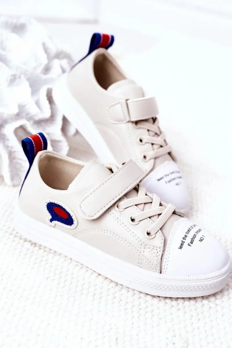 Discount Dziecięce Trampki Na Rzep Beżowe Cartoon Dzieci Chłopięce|Dziewczęce