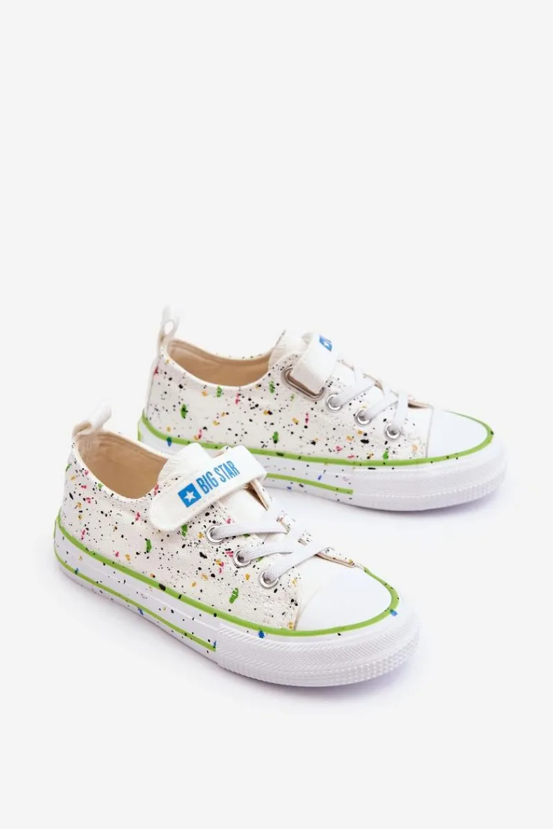 Chłopięce|Dziewczęce>Big Star Shoes Dziecięce Trampki Na Rzep Big Star LL374062 Białe