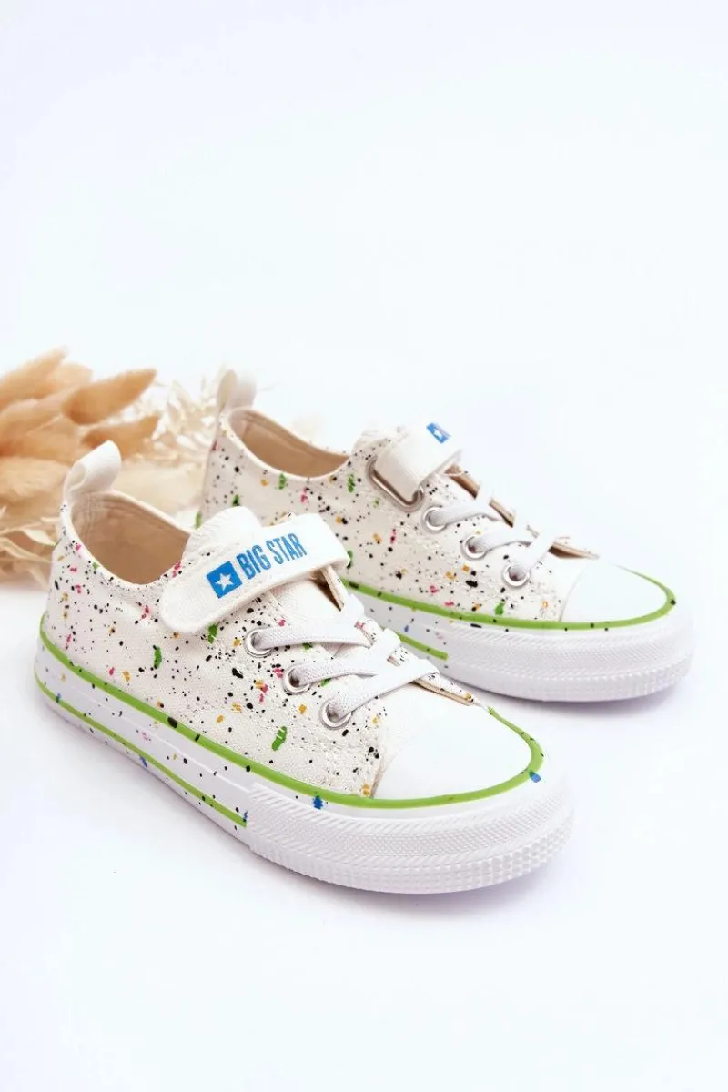 Chłopięce|Dziewczęce>Big Star Shoes Dziecięce Trampki Na Rzep Big Star LL374062 Białe