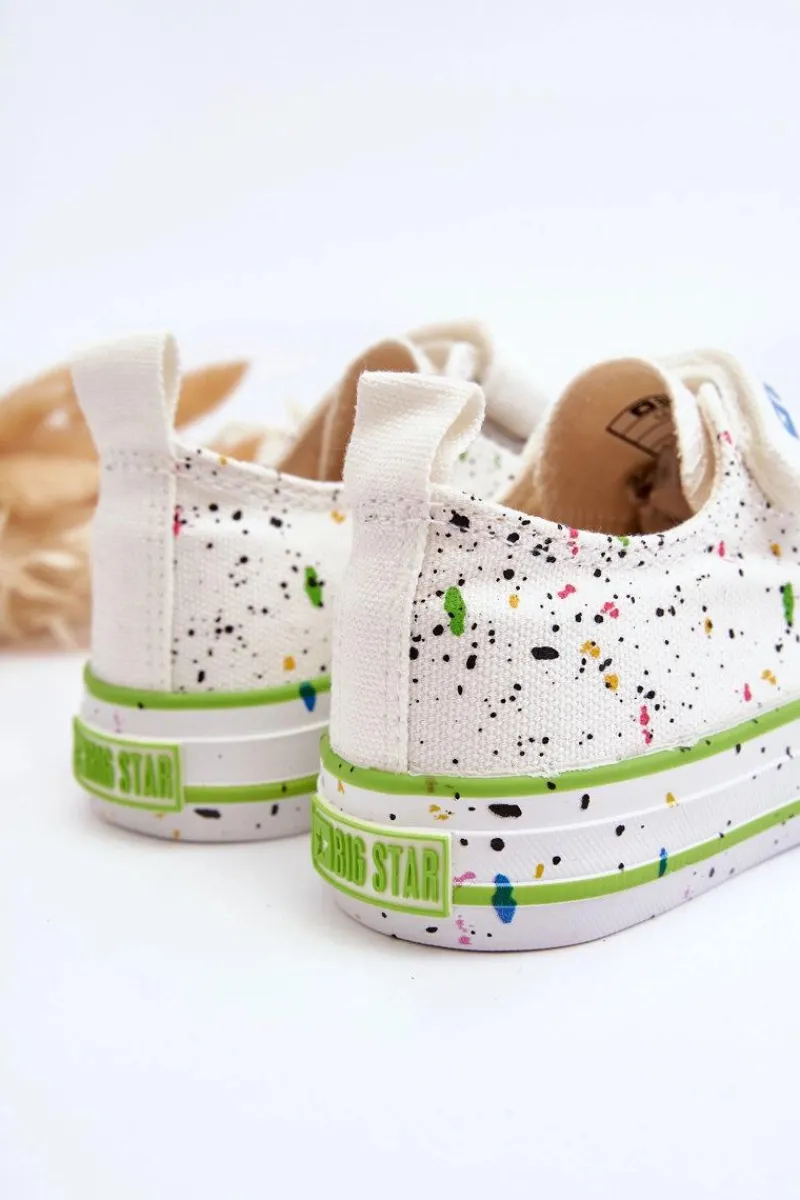 Chłopięce|Dziewczęce>Big Star Shoes Dziecięce Trampki Na Rzep Big Star LL374062 Białe