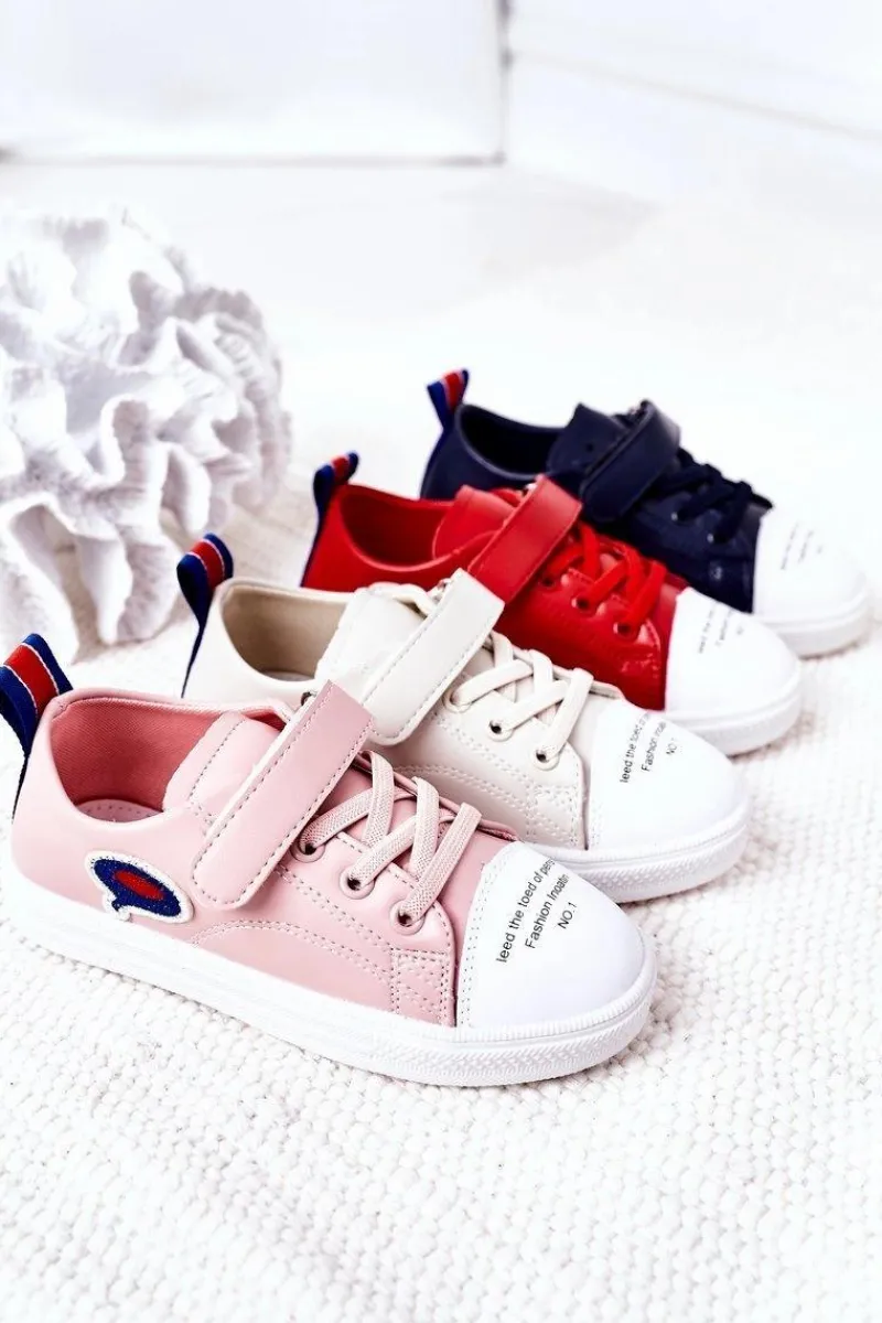 Chłopięce|Dziewczęce>Boto Dziecięce Trampki Na Rzep Czerwone Cartoon