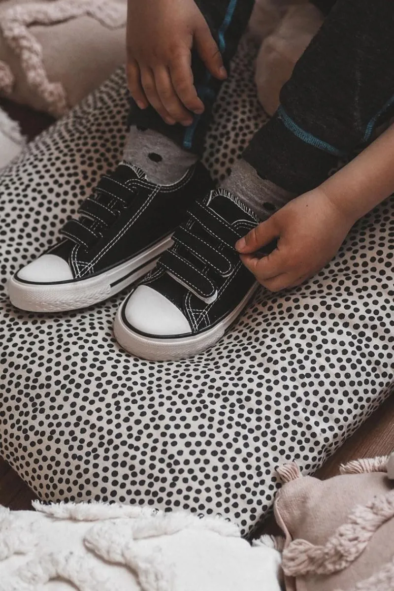 Outlet Boto Dziecięce Trampki Na Rzepy Czarne Bernie Czarny