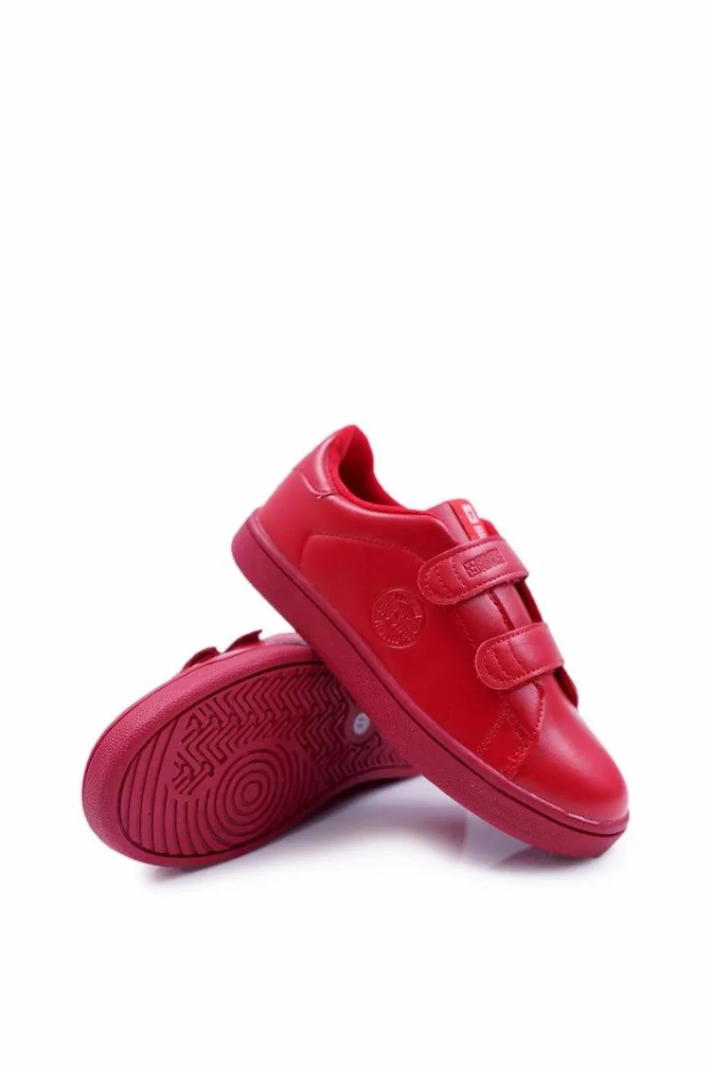 Chłopięce|Dziewczęce>Big Star Shoes Dziecięce Trampki Na Rzepy Big Star DD374030 Czerwone