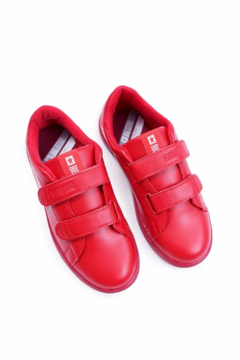 Chłopięce|Dziewczęce>Big Star Shoes Dziecięce Trampki Na Rzepy Big Star DD374030 Czerwone