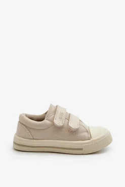 Online Big Star Shoes Dziecięce Trampki Na Rzepy Big Star NN374112 Beżowe