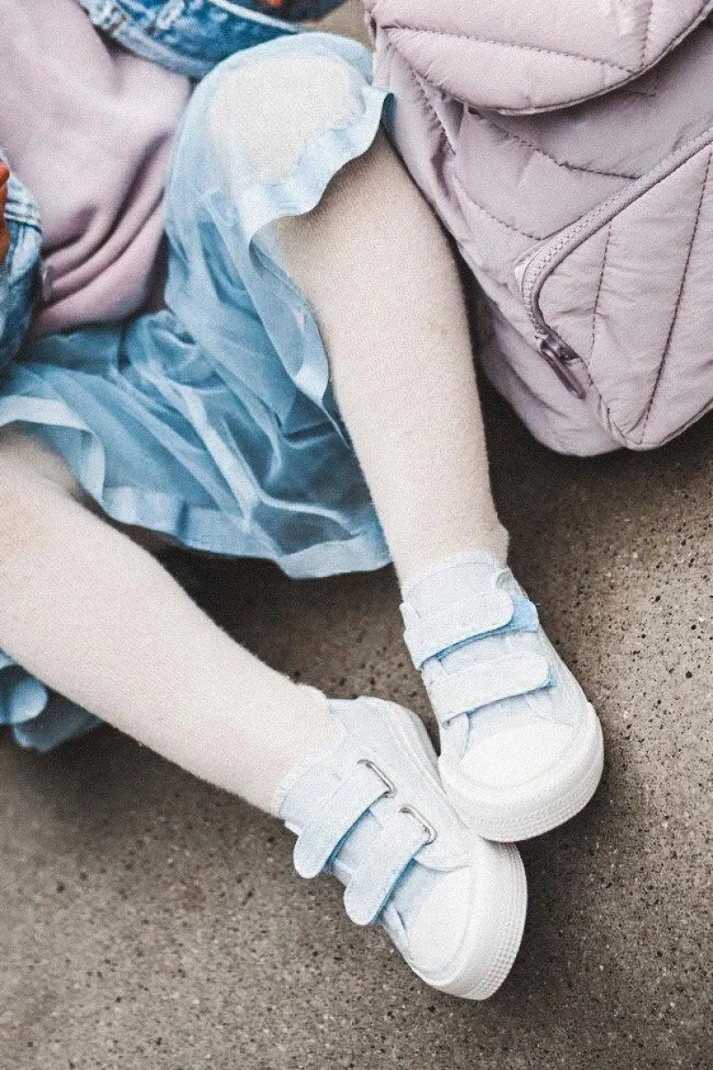 Hot Big Star Shoes Dziecięce Trampki Na Rzepy BIG STAR HH374100 Niebieskie