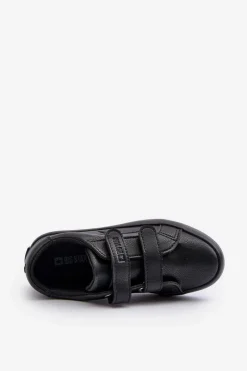 Online Big Star Shoes Dziecięce Trampki Na Rzepy Big Star NN374006 Czarne Czarny