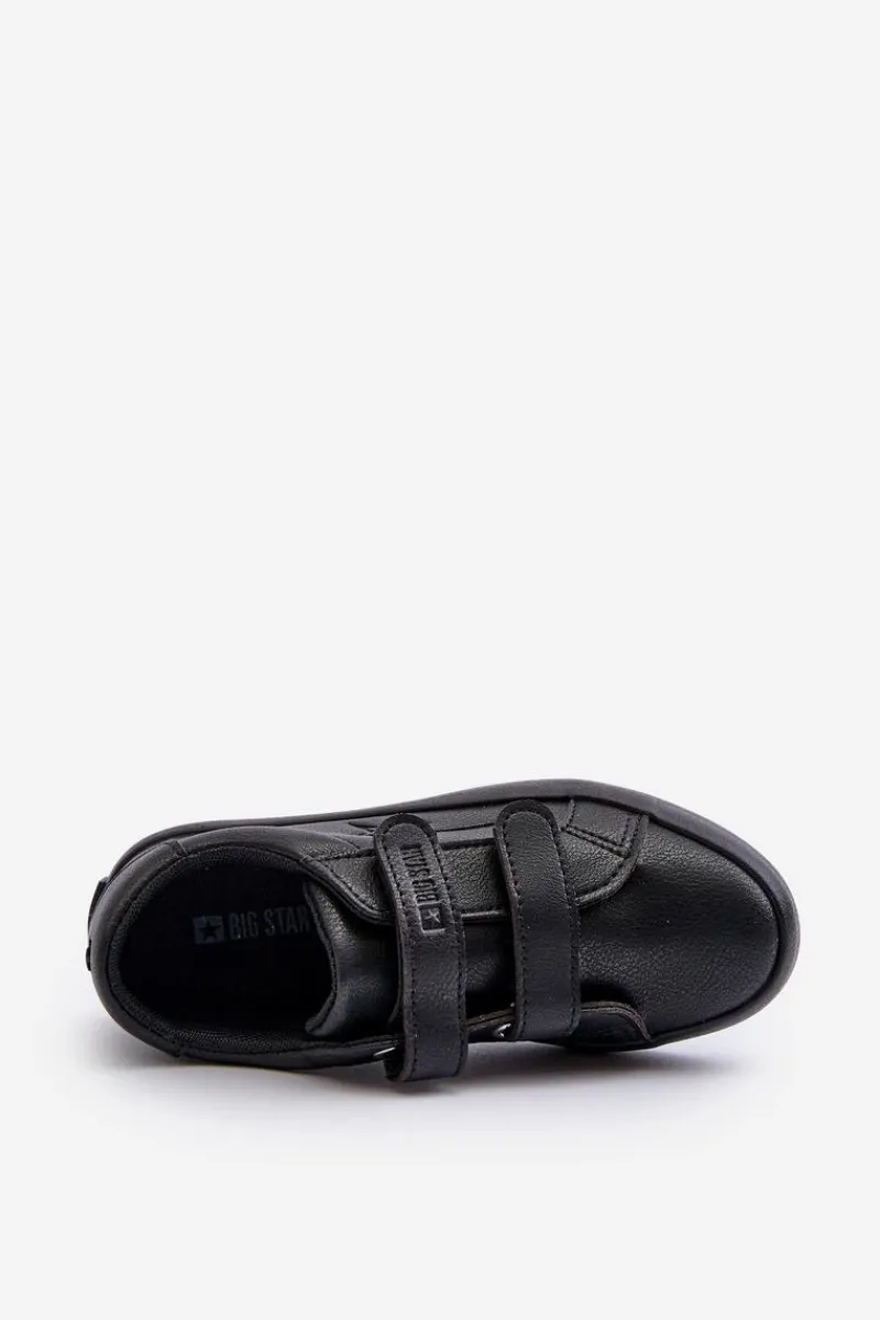 Online Big Star Shoes Dziecięce Trampki Na Rzepy Big Star NN374006 Czarne Czarny