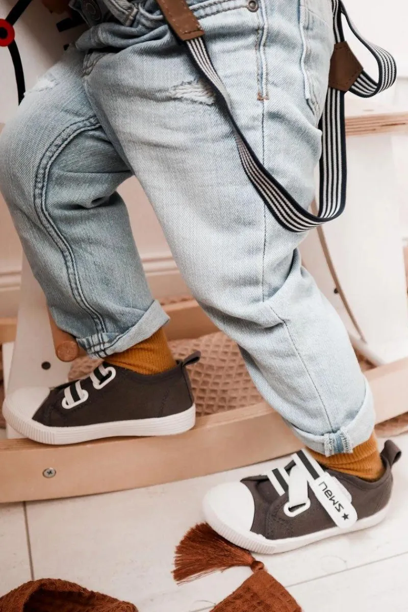 Chłopięce>Evento Dziecięce Trampki Na Rzepy Szare News