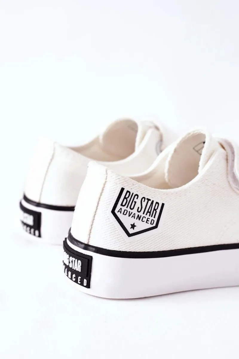 Chłopięce|Dziewczęce>Big Star Shoes Dziecięce Trampki Na Rzepy Big Star FF374061 Białe