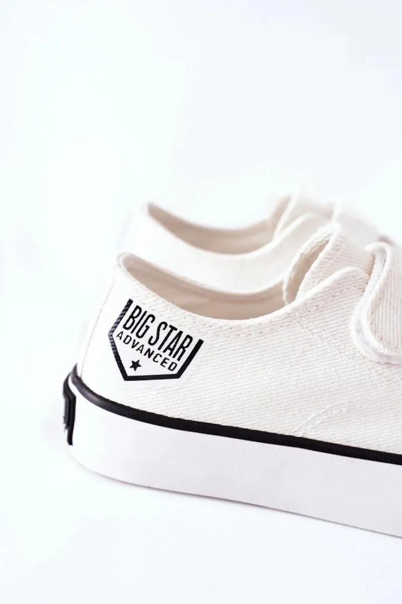 Chłopięce|Dziewczęce>Big Star Shoes Dziecięce Trampki Na Rzepy Big Star FF374061 Białe