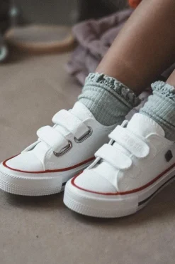 Chłopięce|Dziewczęce></noscript>Big Star Shoes Dziecięce Trampki Na Rzepy BIG STAR HH374199 Białe Biały