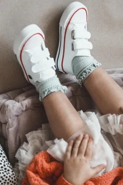 Chłopięce|Dziewczęce></noscript>Big Star Shoes Dziecięce Trampki Na Rzepy BIG STAR HH374199 Białe Biały