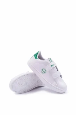 Hot Dziecięce Trampki Na Rzepy Big Star DD374029 Białe Damskie Chłopięce|Dziewczęce