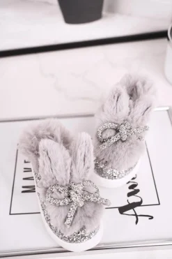 Sale Dziecięce Trampki Ocieplane Szare Mumi Dzieci Dziewczęce