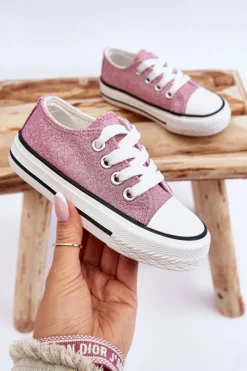 Dziewczęce|Back To School>Boto Dziecięce Trampki Wiązane Brudny Róż Wella Różowy
