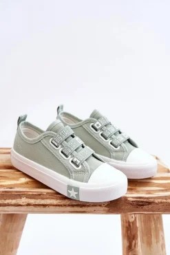 Discount Big Star Shoes Dziecięce Trampki Wsuwane Big Star LL374010 Zielone