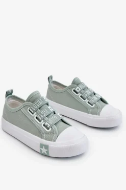 Discount Big Star Shoes Dziecięce Trampki Wsuwane Big Star LL374010 Zielone