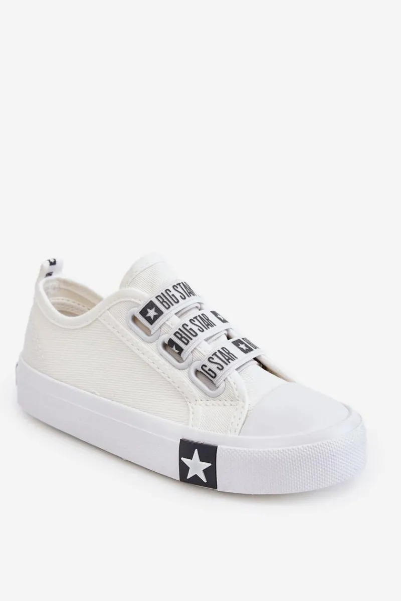 Online Big Star Shoes Dziecięce Trampki Wsuwane Big Star LL374007 Białe