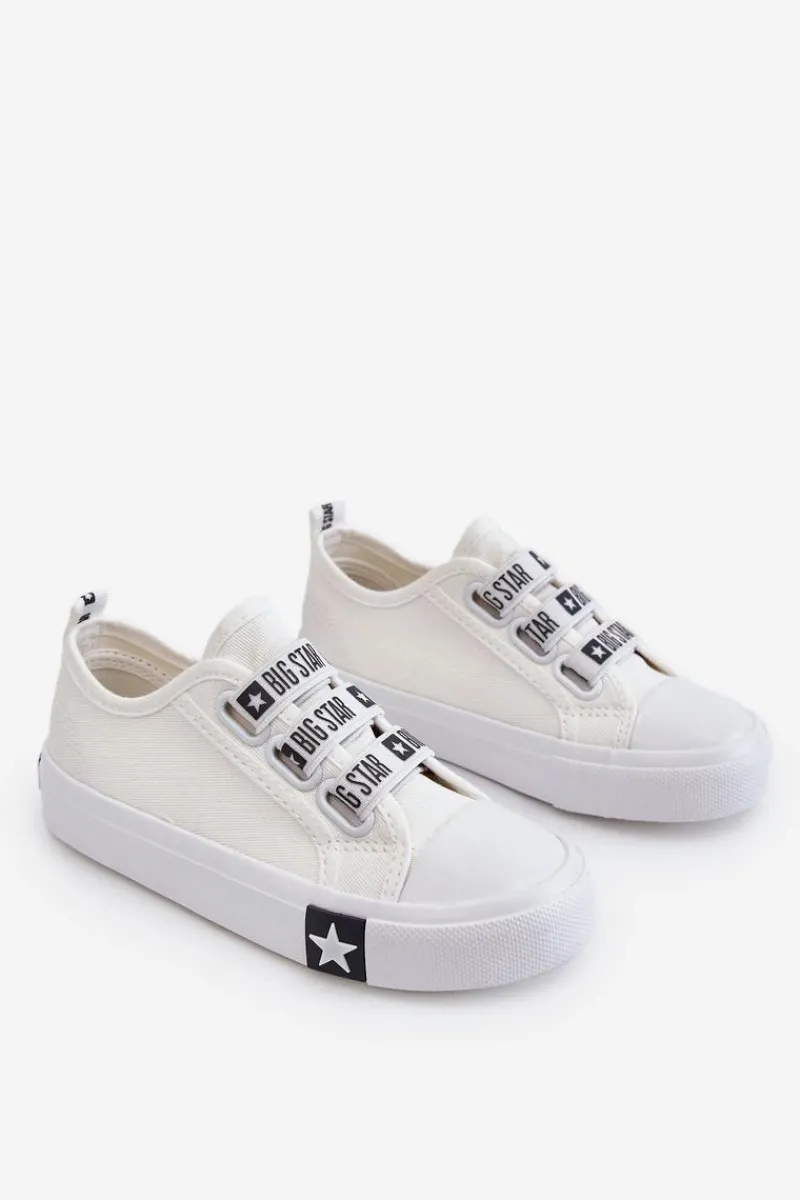 Online Big Star Shoes Dziecięce Trampki Wsuwane Big Star LL374007 Białe