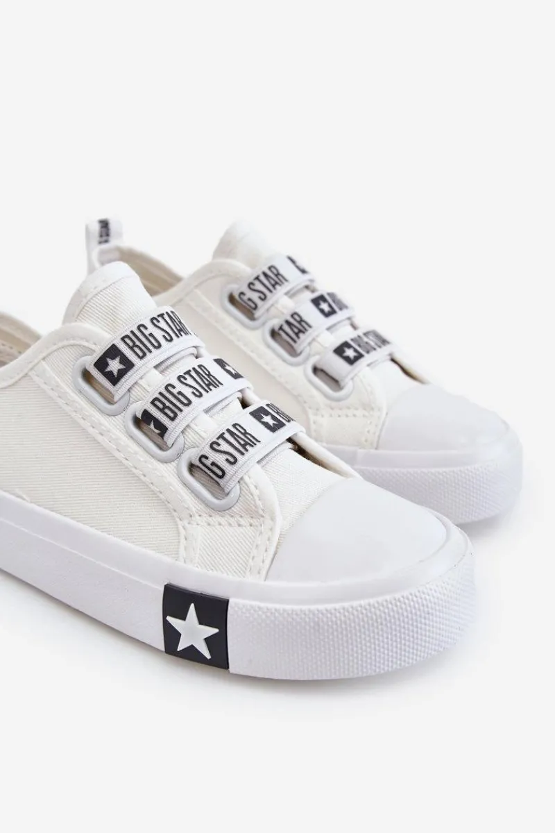 Online Big Star Shoes Dziecięce Trampki Wsuwane Big Star LL374007 Białe