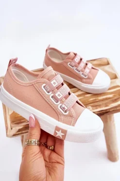 Clearance Dziecięce Trampki Wsuwane Big Star LL374008 Różowe Dzieci Chłopięce|Dziewczęce