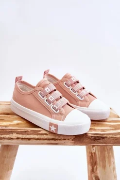 Clearance Dziecięce Trampki Wsuwane Big Star LL374008 Różowe Dzieci Chłopięce|Dziewczęce