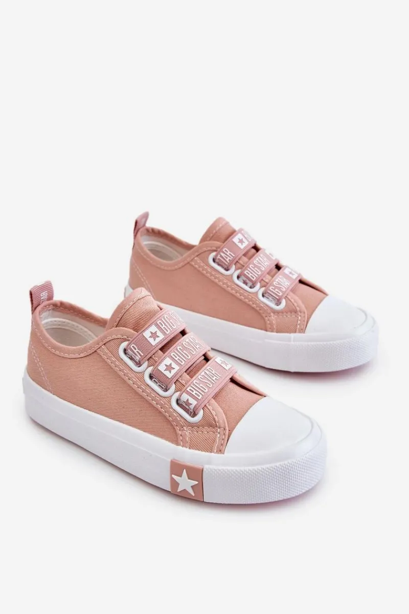 Clearance Dziecięce Trampki Wsuwane Big Star LL374008 Różowe Dzieci Chłopięce|Dziewczęce