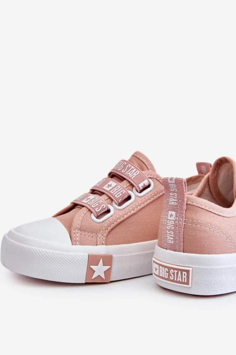 Clearance Dziecięce Trampki Wsuwane Big Star LL374008 Różowe Dzieci Chłopięce|Dziewczęce
