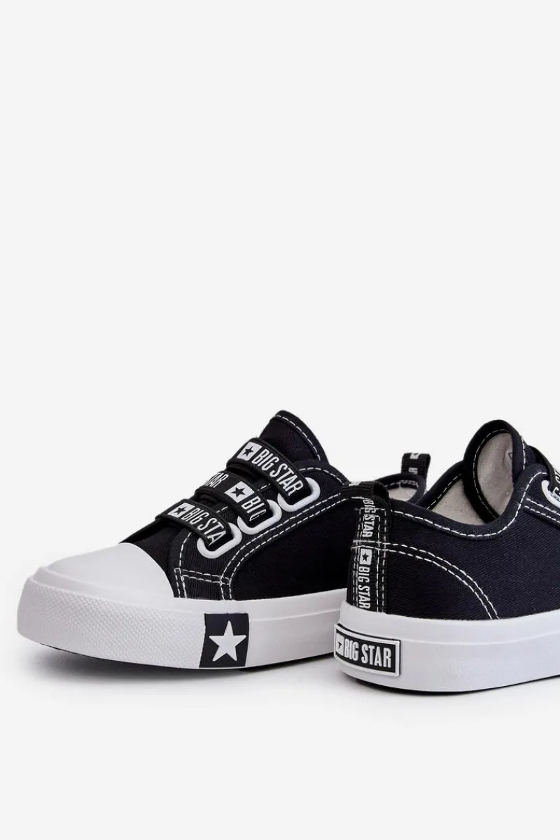 Best Dziecięce Trampki Wsuwane Big Star LL374006 Czarne Dzieci Chłopięce|Dziewczęce