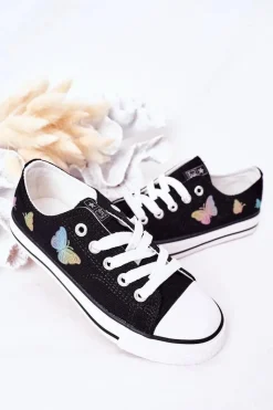 Dziewczęce>Evento Dziecięce Trampki Z Motylkami Czarne Fairytales