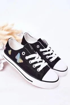 Dziewczęce>Evento Dziecięce Trampki Z Motylkami Czarne Fairytales