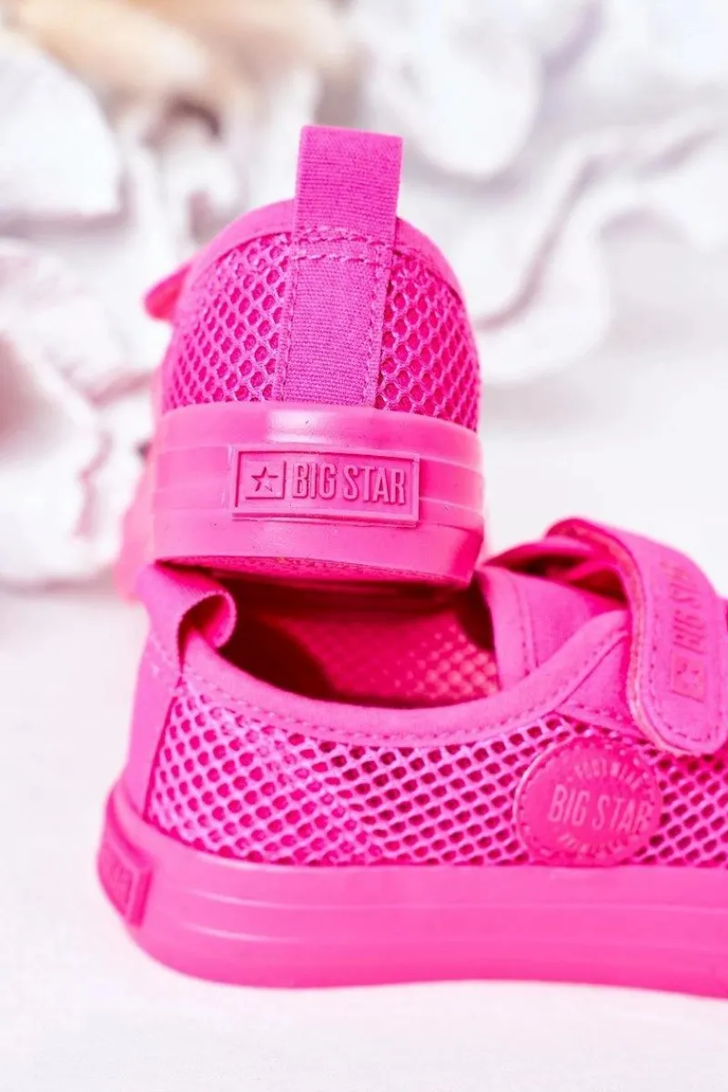 Discount Dziecięce Trampki Z Siateczką BIG STAR HH374019 Fuksja Dzieci Dziewczęce