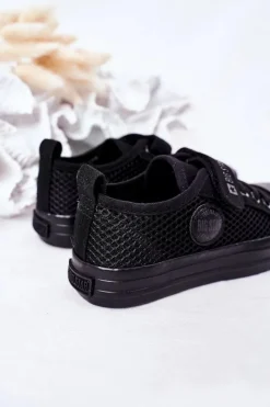 Clearance Big Star Shoes Dziecięce Trampki Z Siateczką BIG STAR HH374015 Czarne