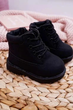 Boto Dziecięce Trapery Botki Czarne Dexter