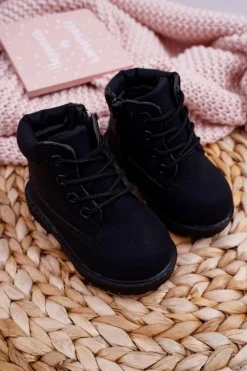 Boto Dziecięce Trapery Botki Czarne Dexter