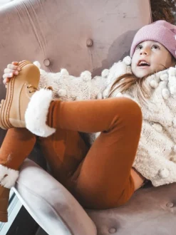 Online Boto Dziecięce Trapery Botki Na Suwak z Futerkiem Camel Gerande Brązowy