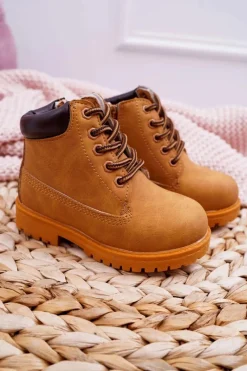 Best Boto Dziecięce Trapery Botki z Suwakiem Camel Dexter