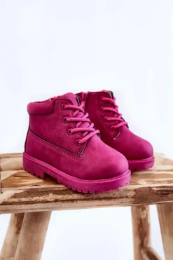 Clearance Dziecięce Trapery Botki Z Suwakiem Fuksja Dexter Dzieci Dziewczęce
