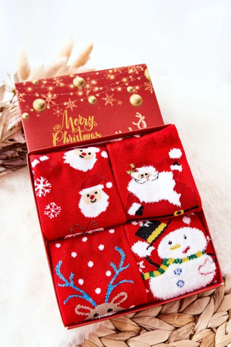 Sale COSAS Dziecięce Świąteczne Skarpetki Zestaw 4 Pary